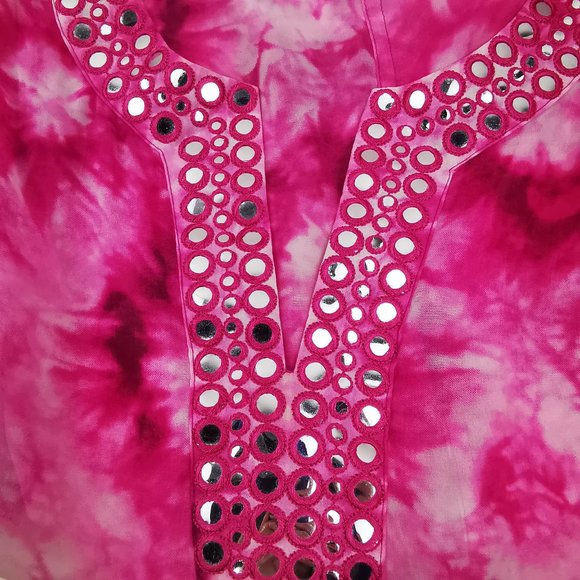 Michael by MK Tie Dye Tunic with Neck detail - Picture 7 of 10